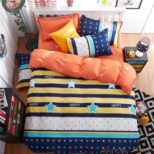 2017 home bedding Duvet cover set super king bedclothes grey flat sheet Adults bedding set 5 size bed linens AB side duvet cover