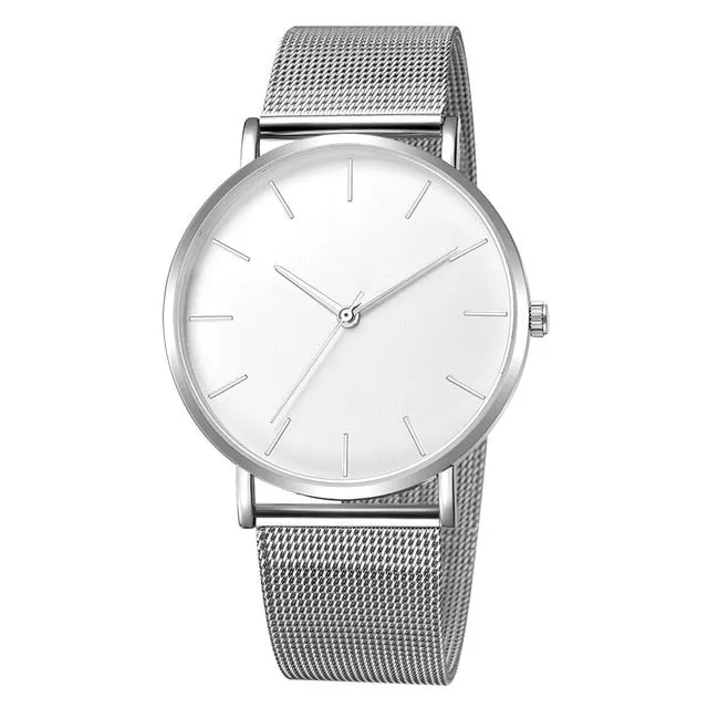 2020 LUXURY LADIES WATCH MESH STAINLESS STEEL CASUAL BRACELET