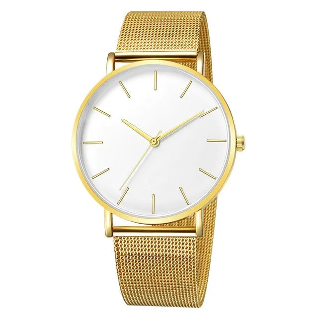 2020 LUXURY LADIES WATCH MESH STAINLESS STEEL CASUAL BRACELET