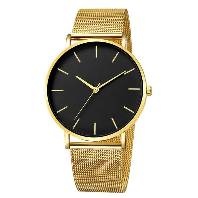 2020 LUXURY LADIES WATCH MESH STAINLESS STEEL CASUAL BRACELET