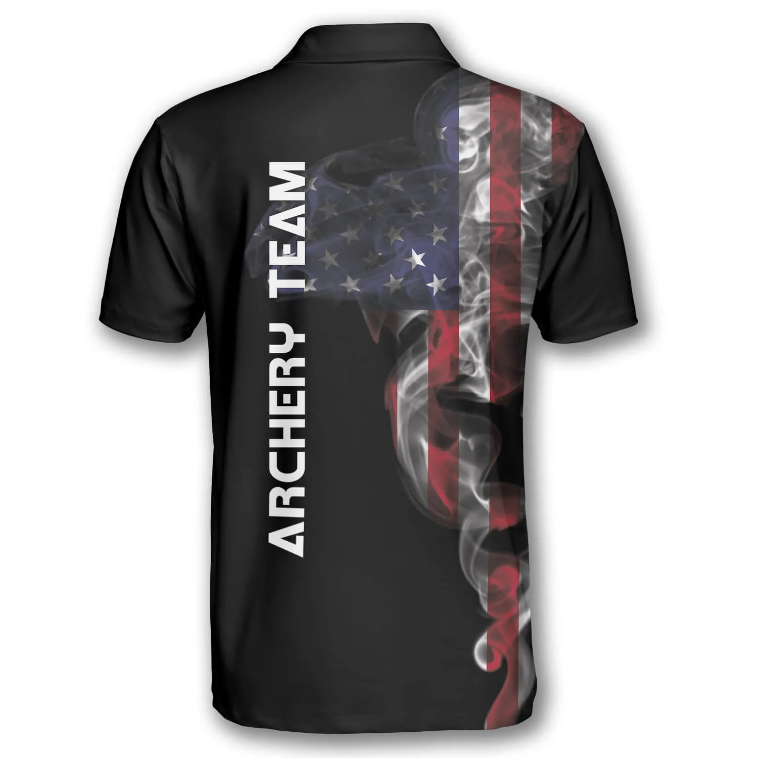 Archery Smoky US Flag Custom Archery Shirts For Men, Perfect Uniform Archery Team