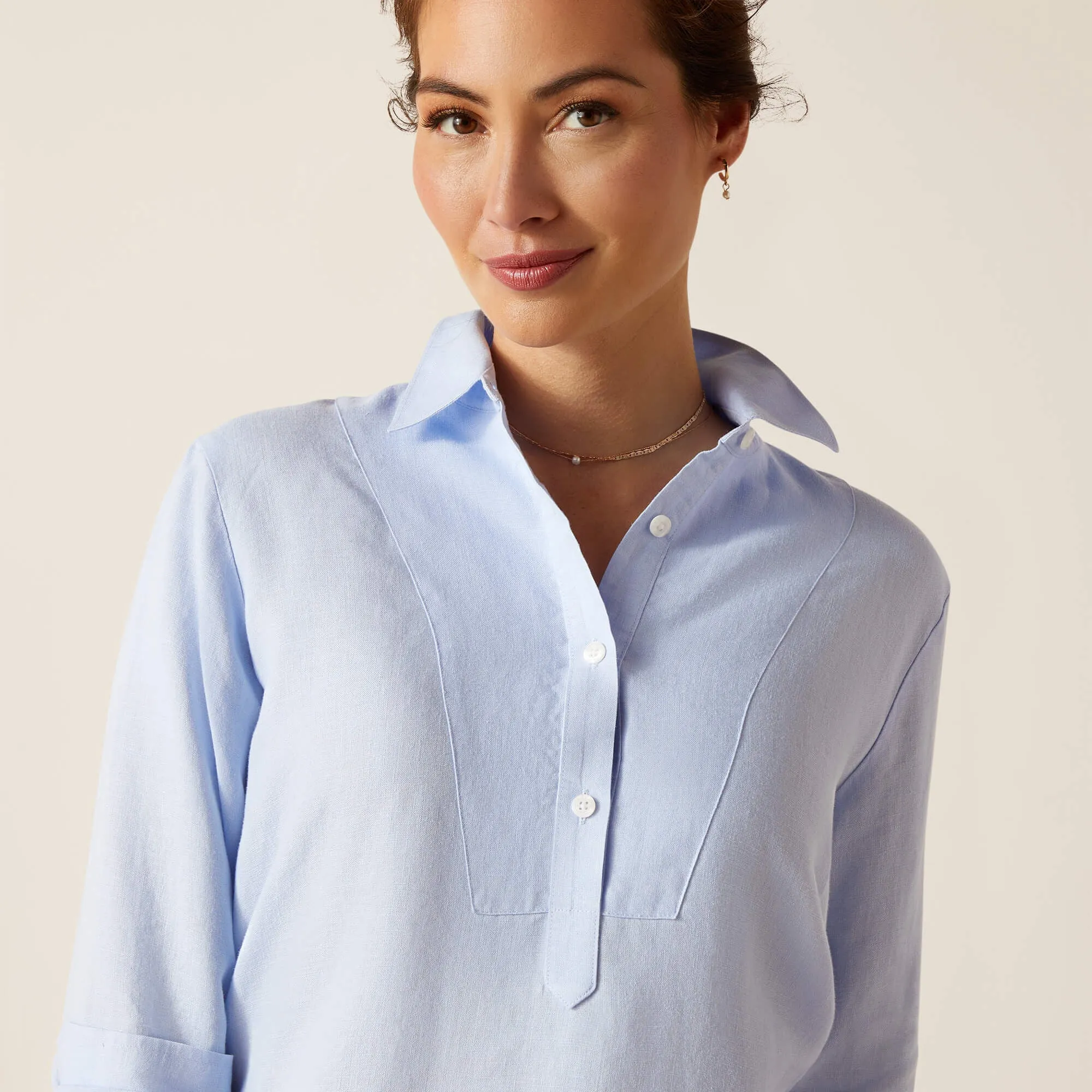 ARIAT Cazadero Blouse - Womens - Chambray Blue