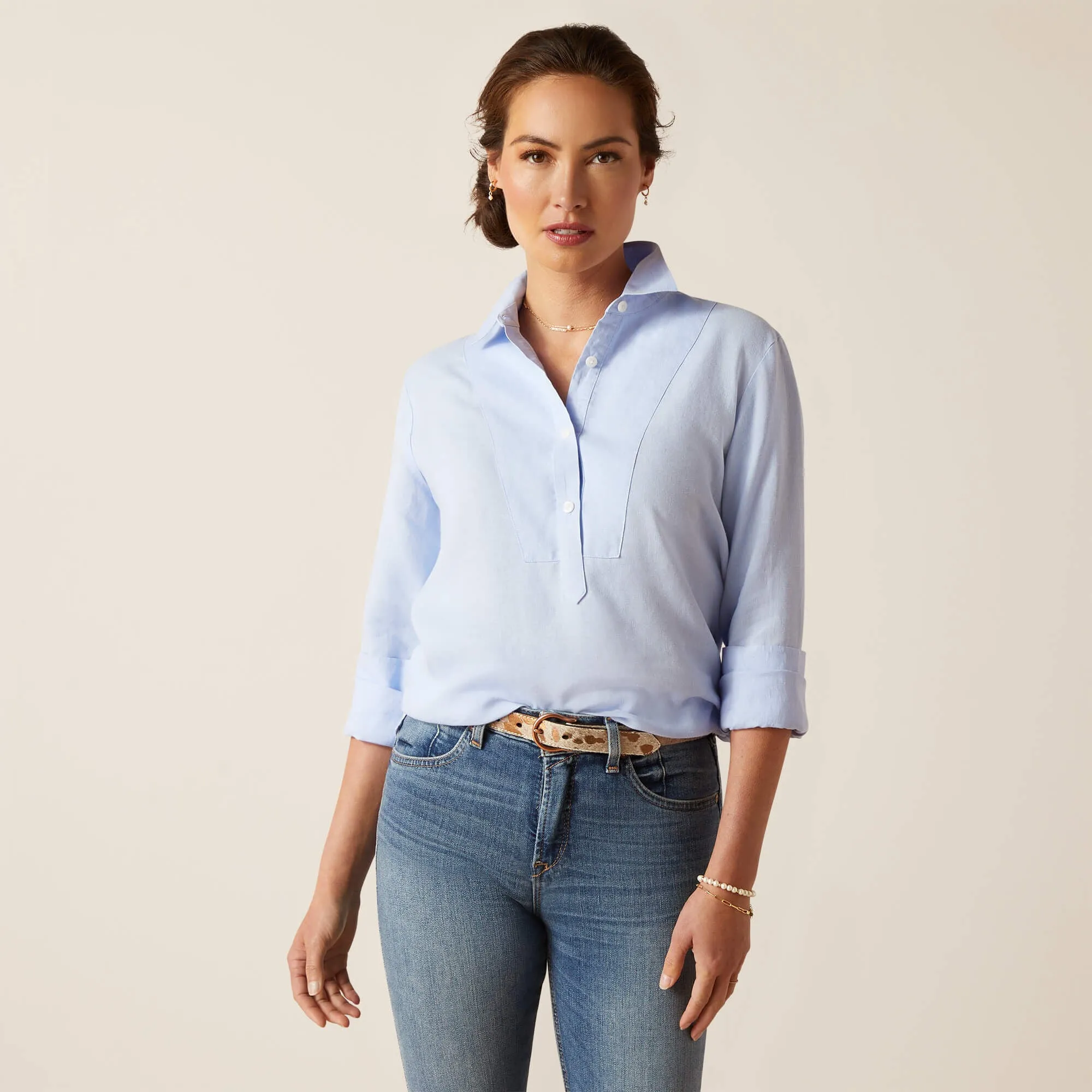 ARIAT Cazadero Blouse - Womens - Chambray Blue