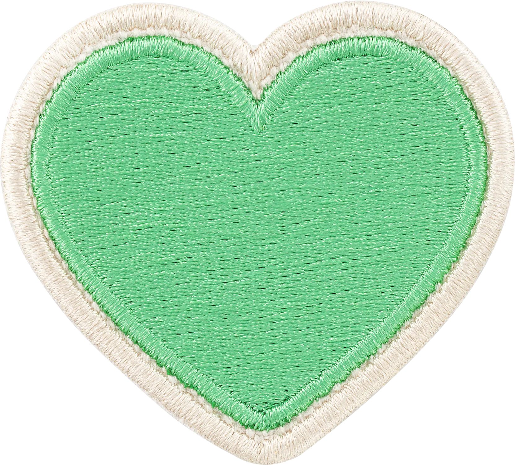 Avocado Rolled Embroidery Heart Patch