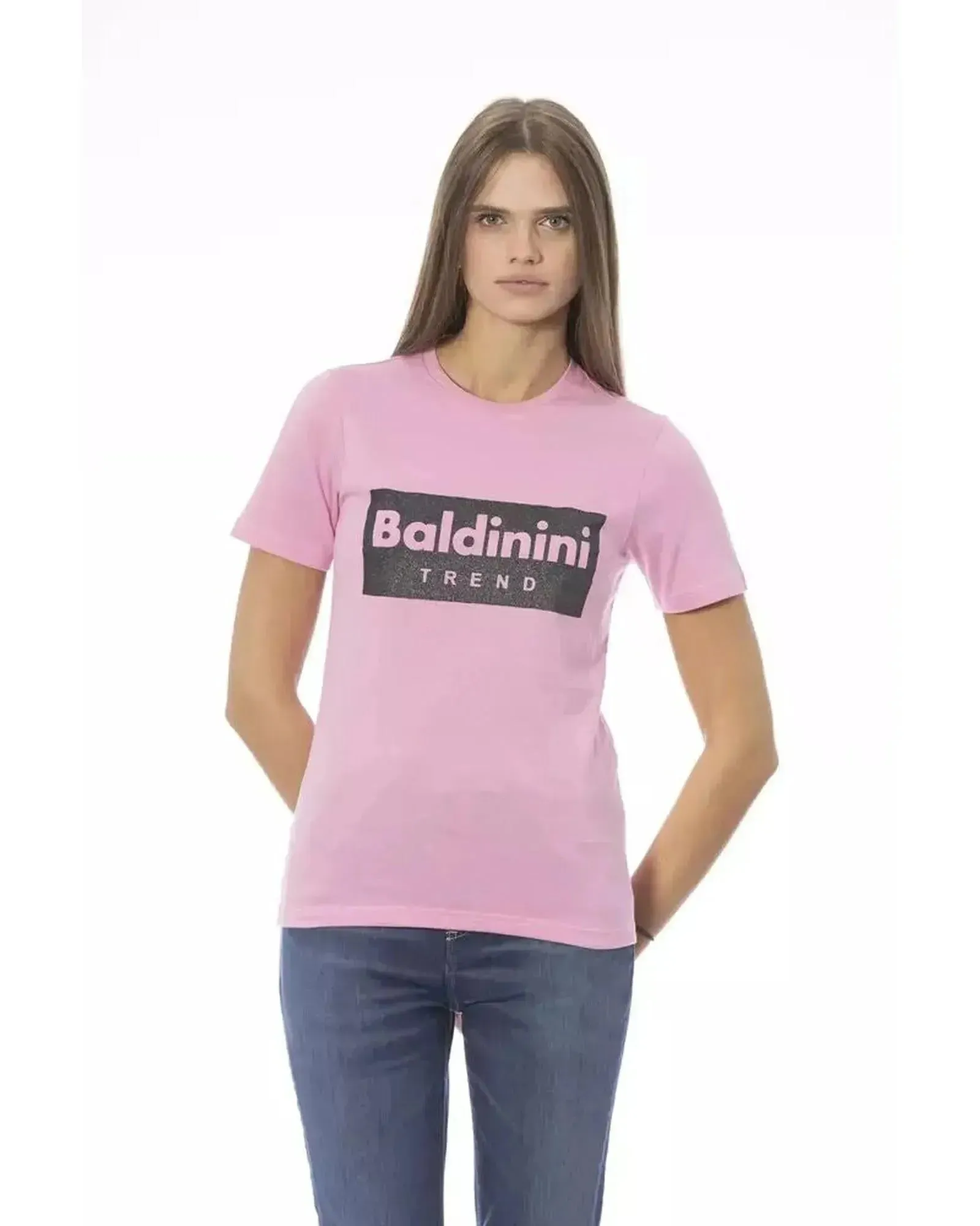 Baldinini Trend Women's Pink Cotton Tops & T-Shirt - XS