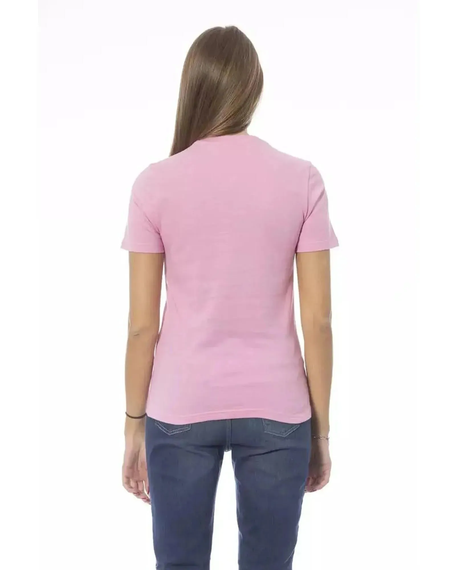 Baldinini Trend Women's Pink Cotton Tops & T-Shirt - XS