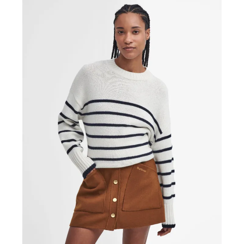 Barbour Belmore Knitted Ladies Jumper - Ecru