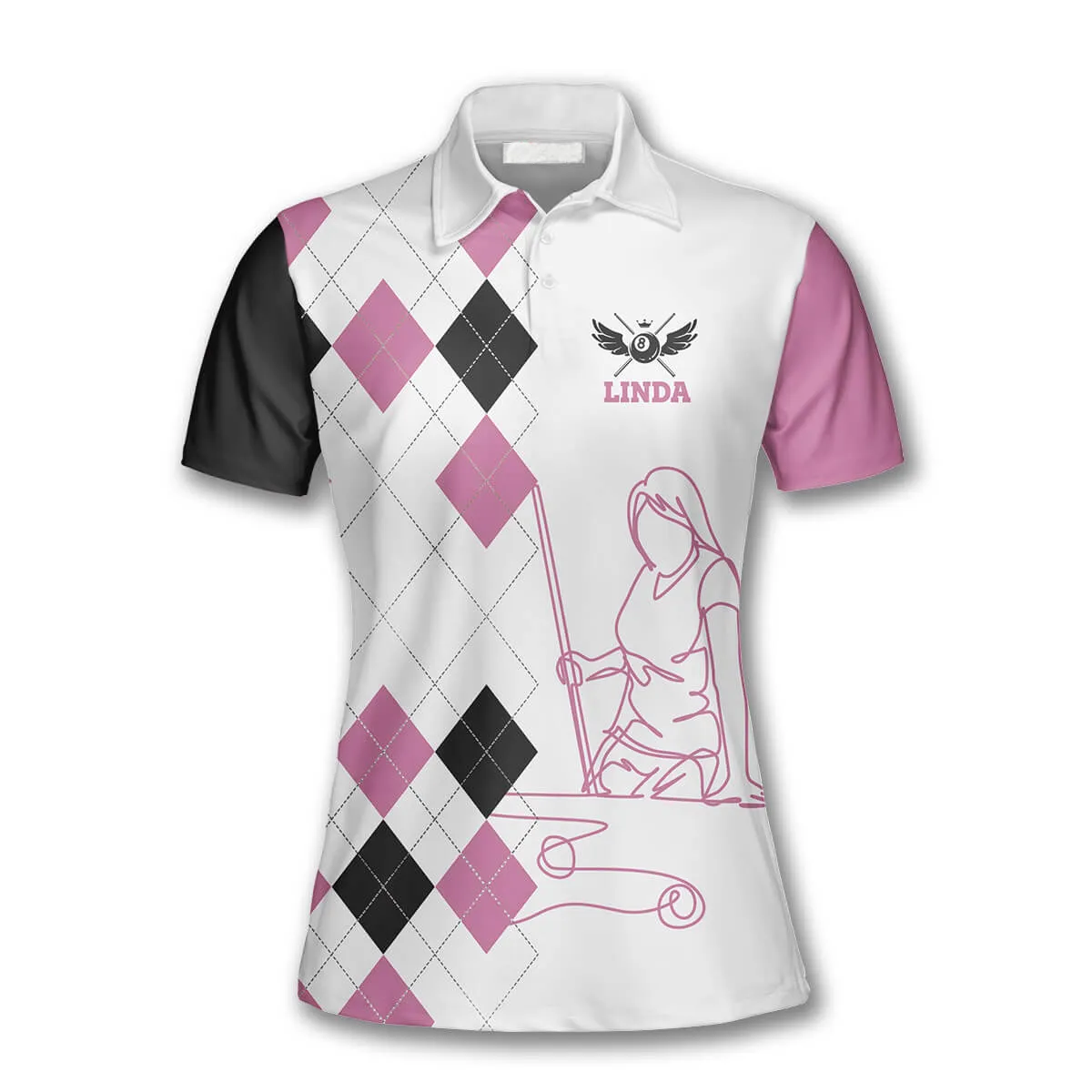 Billiards I’m Here To Break Your Balls Wings Custom Billiard Shirts for Women