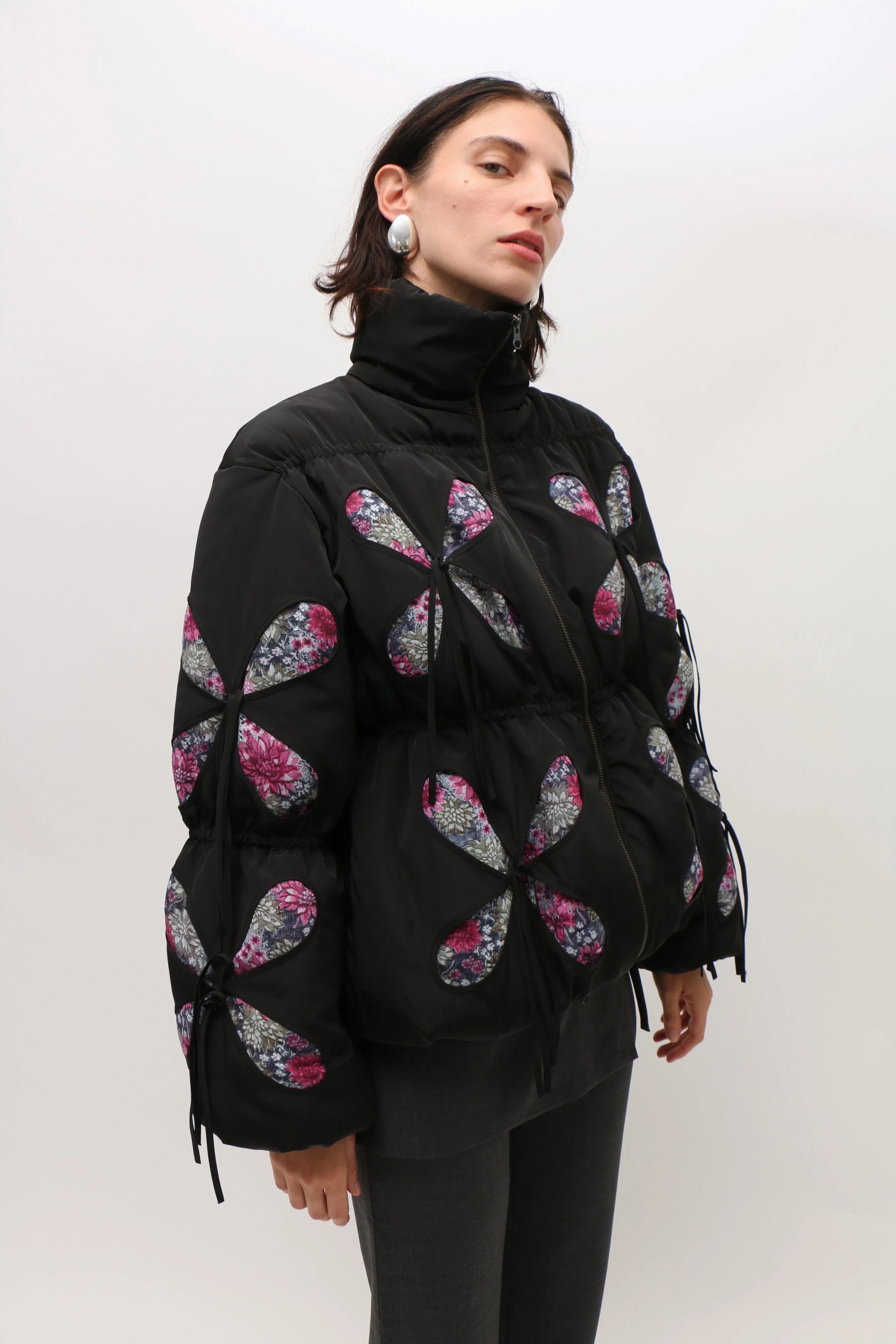 Black Bale Puffer Coat