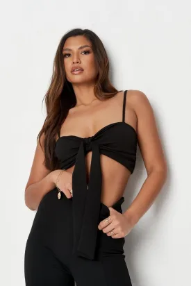 Black Bow Front Bralette