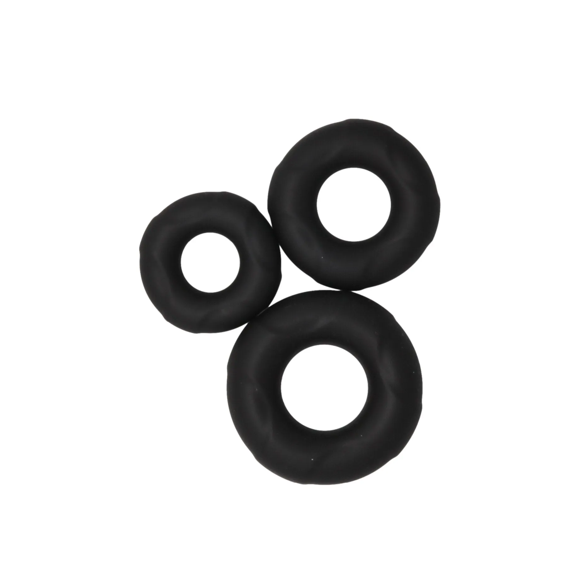 Brawny Bands Cock Ring Set - Black