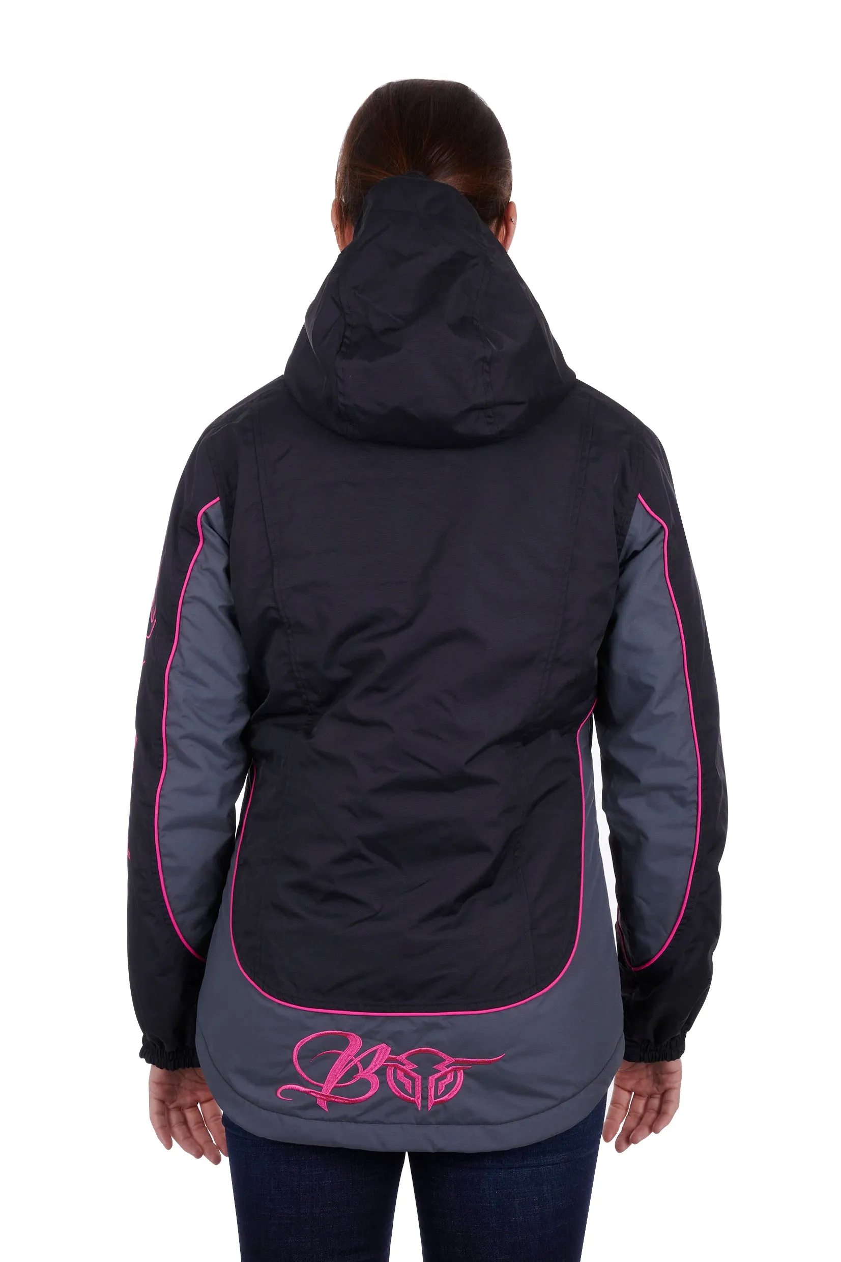 Bullzye Ladies Carla Jacket - Black/Pink - B3W2709057