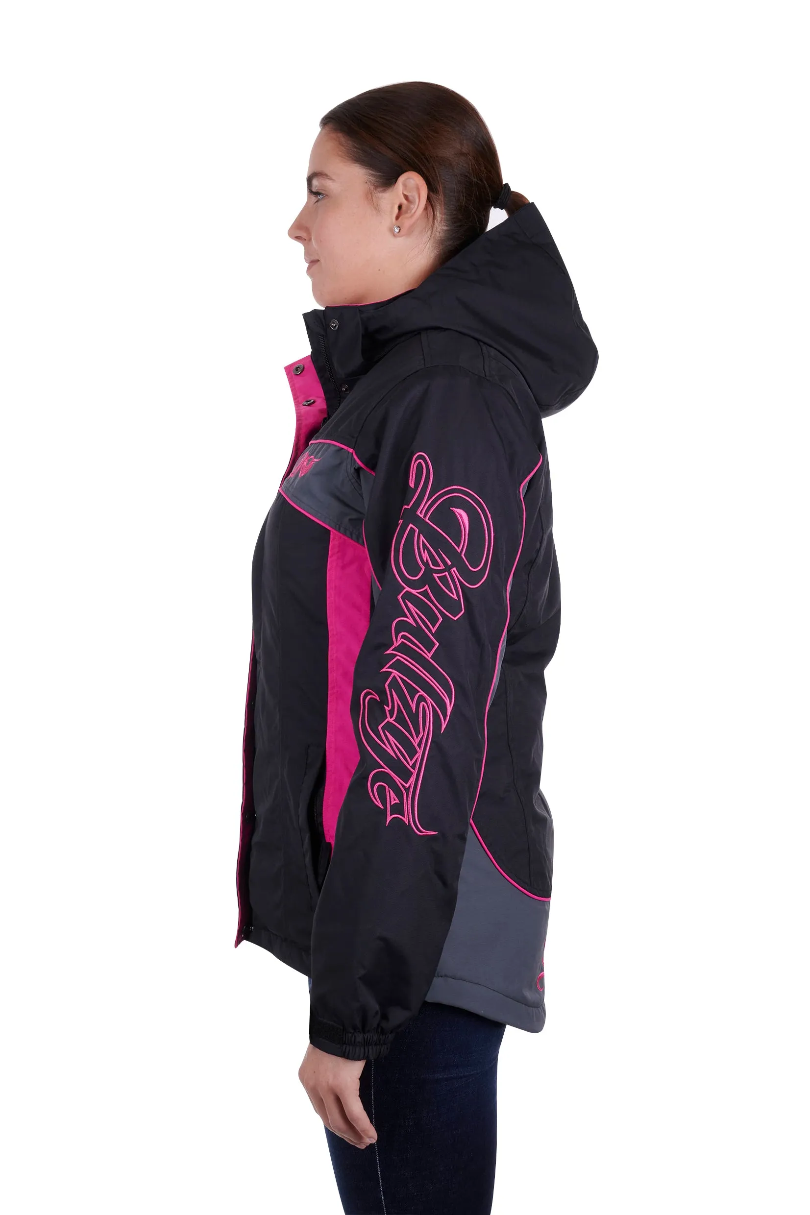 Bullzye Ladies Carla Jacket - Black/Pink - B3W2709057