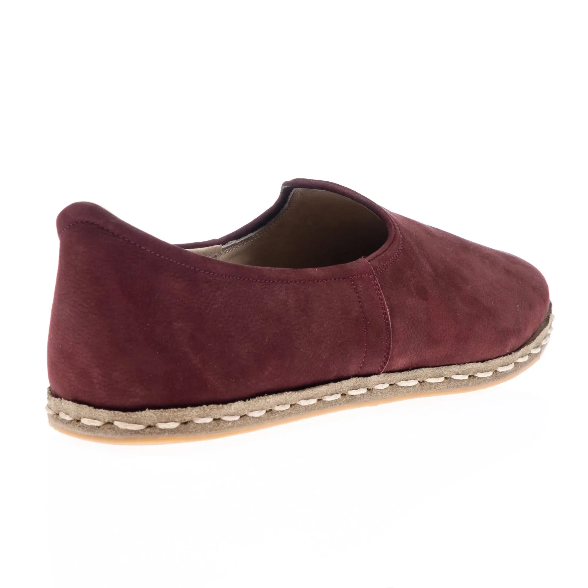 Burgundy Slip On Shoes