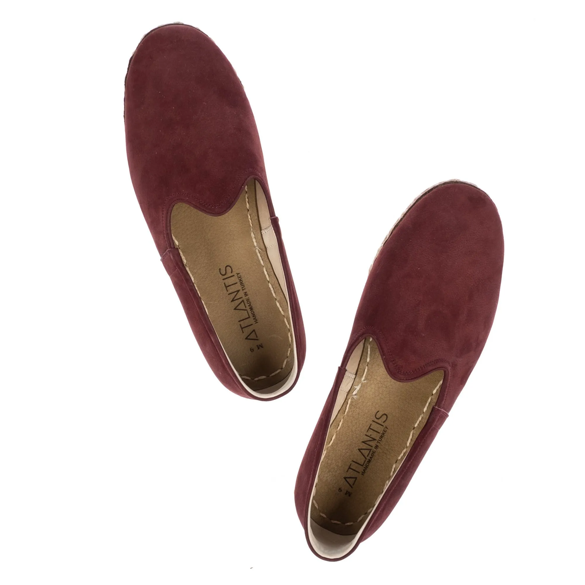 Burgundy Slip On Shoes