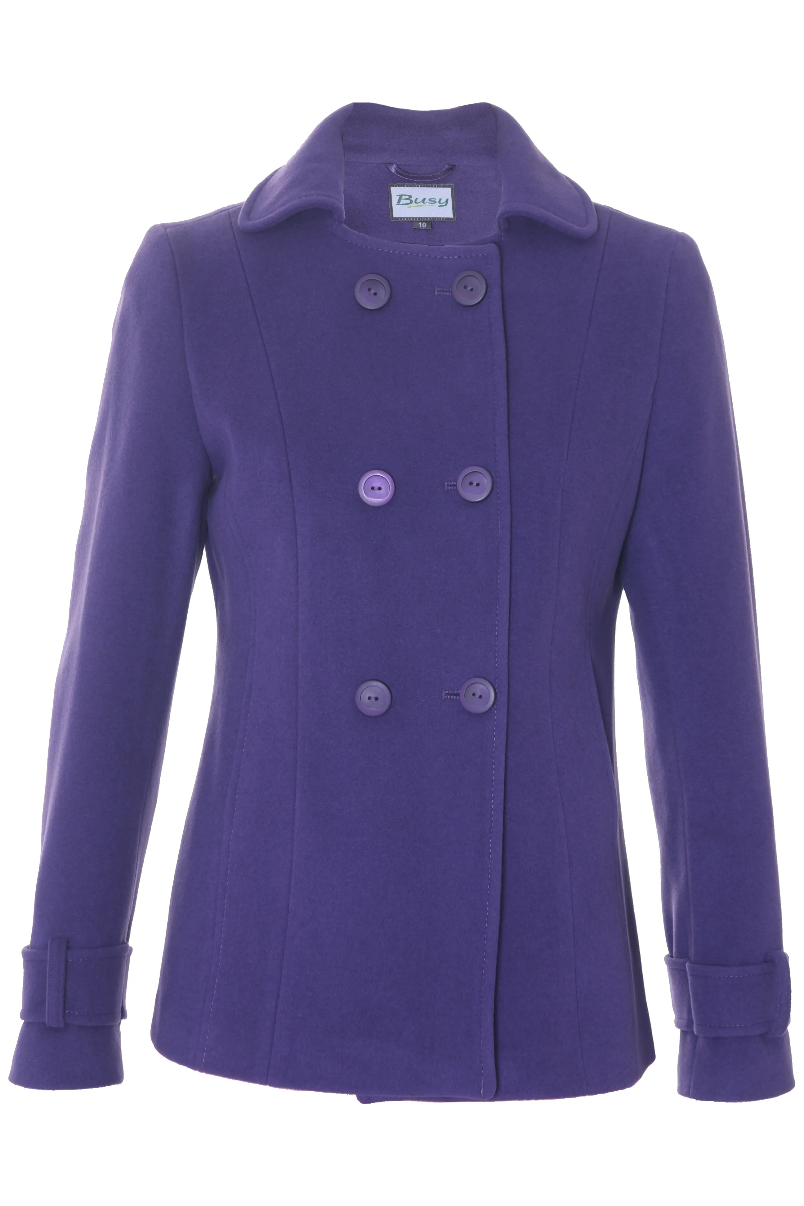 Busy Clothing Womens Wool Blend Jacket Coat