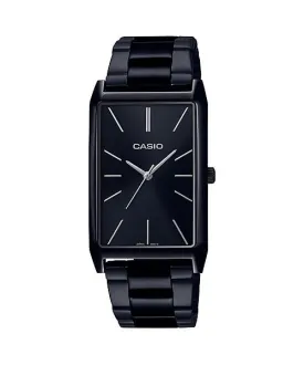 Casio Ladies' Analog Black Ion Plated Stainless Steel Band Watch LTPE156B-1A LTP-E156B-1A