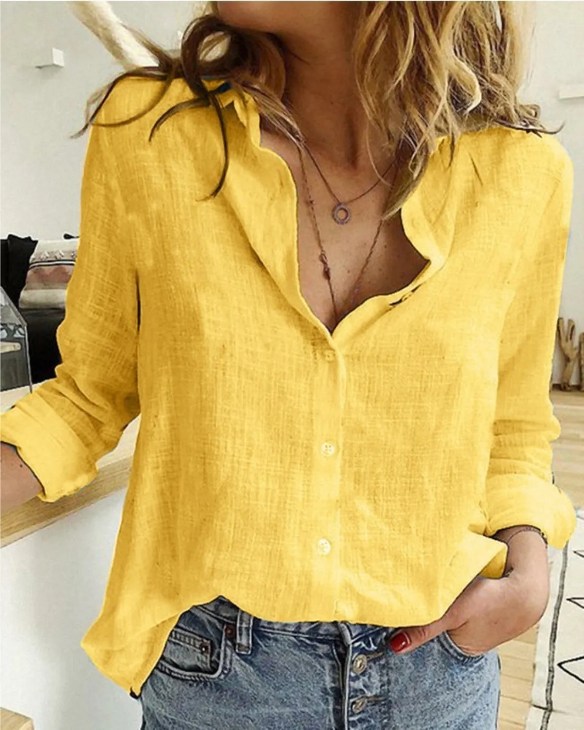 Casual Long Sleeve Loose Tops