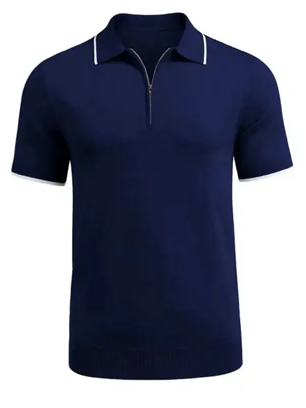 Casual Polo With Zip Up T-shirt