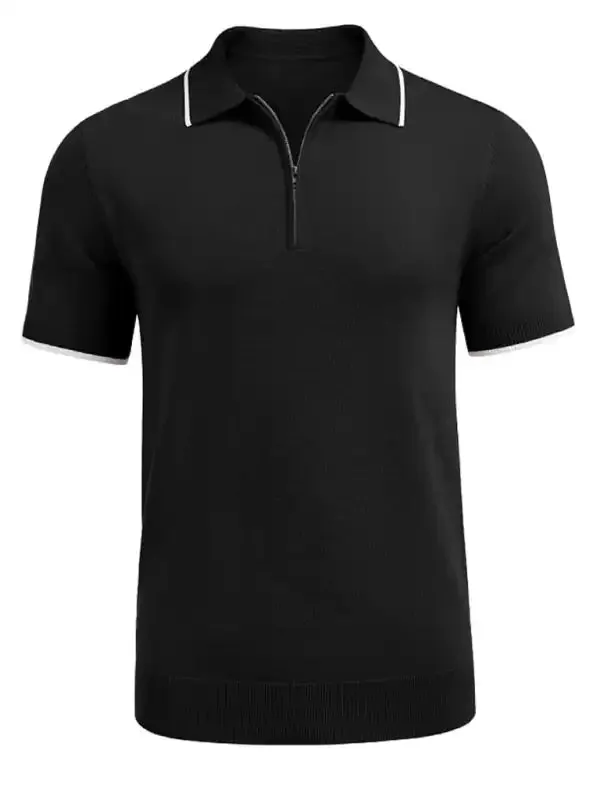 Casual Polo With Zip Up T-shirt