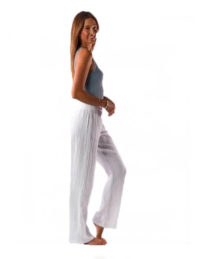 Cotton Wide-Leg Pants