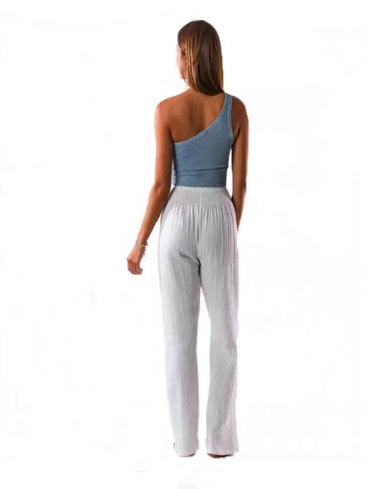 Cotton Wide-Leg Pants