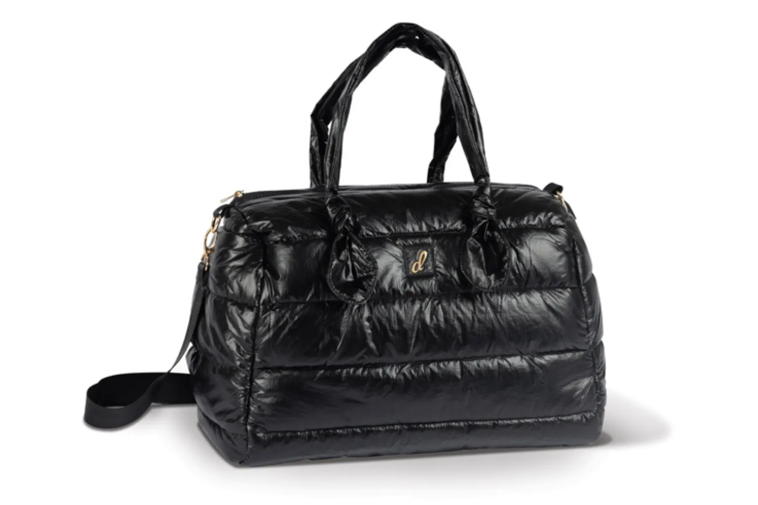 DANSHUZ B24502BLK GIRLS THE BLACK PUFFER BAG