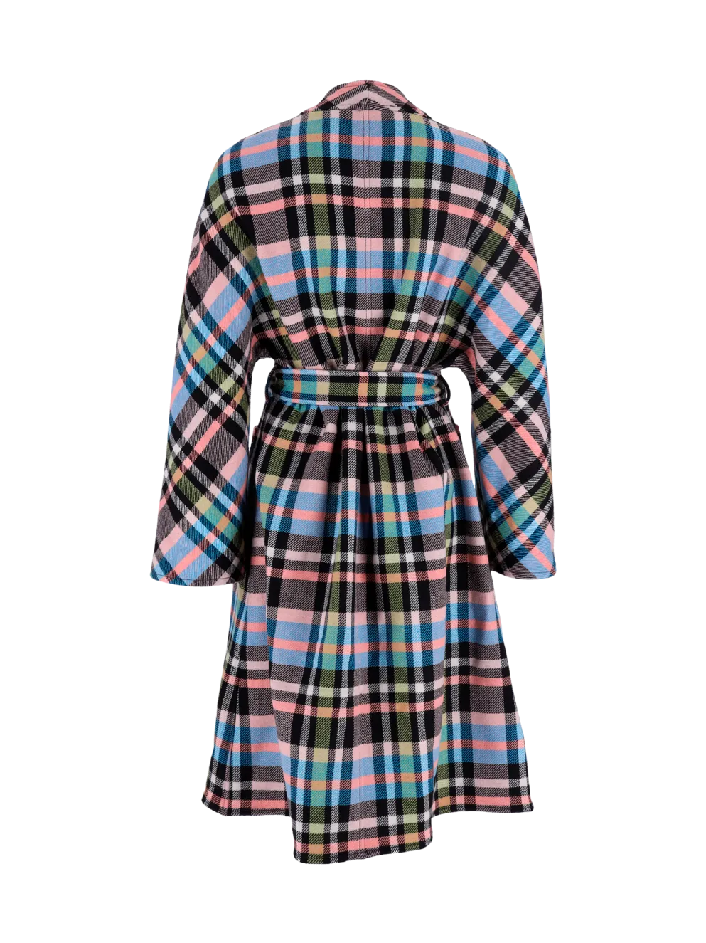 fernanda plaid belted coat