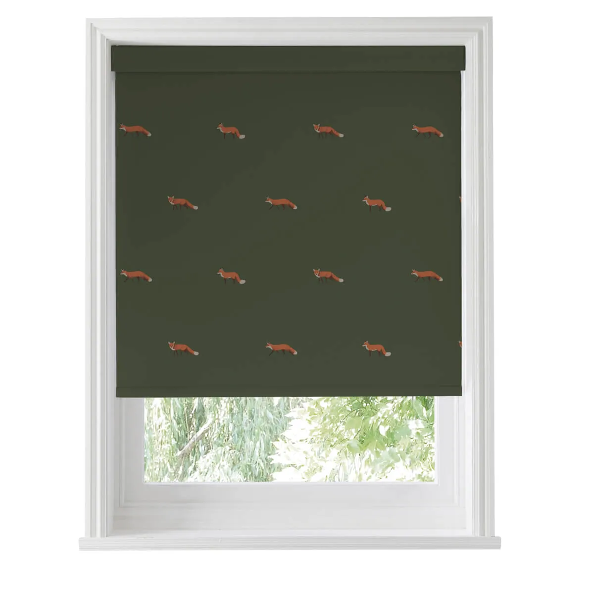 Foxes Forest Green Made to Measure Roller Blind