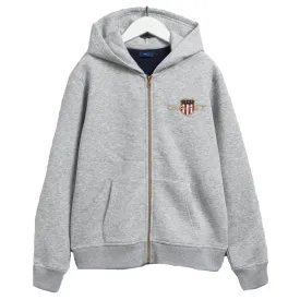 Gant - Grey archive shield zip hoodie, 14yrs 15yrs