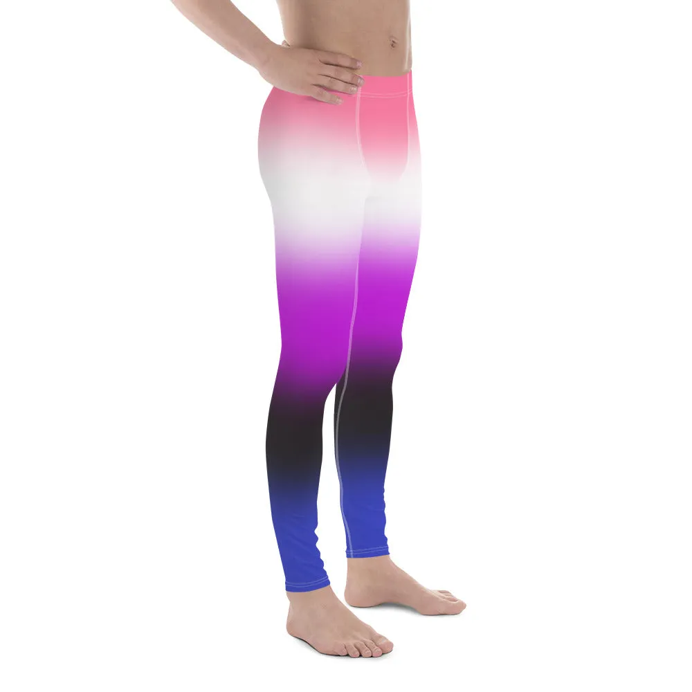 Genderfluid Pride Men's Leggings Yoga Pants - Ombre