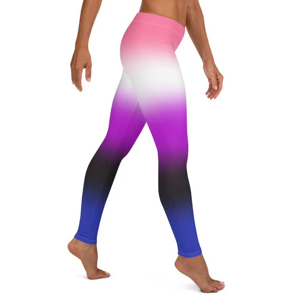 Genderfluid Pride Women's Leggings Yoga Pants - Ombre