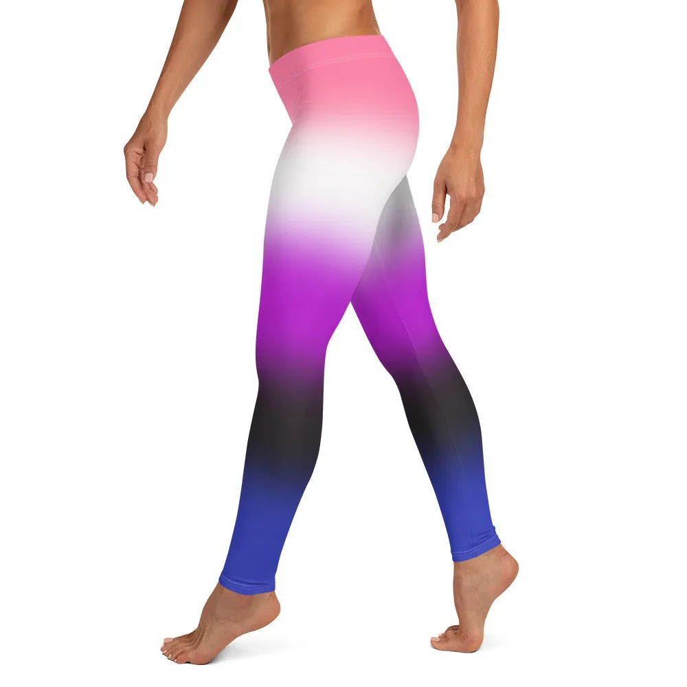 Genderfluid Pride Women's Leggings Yoga Pants - Ombre