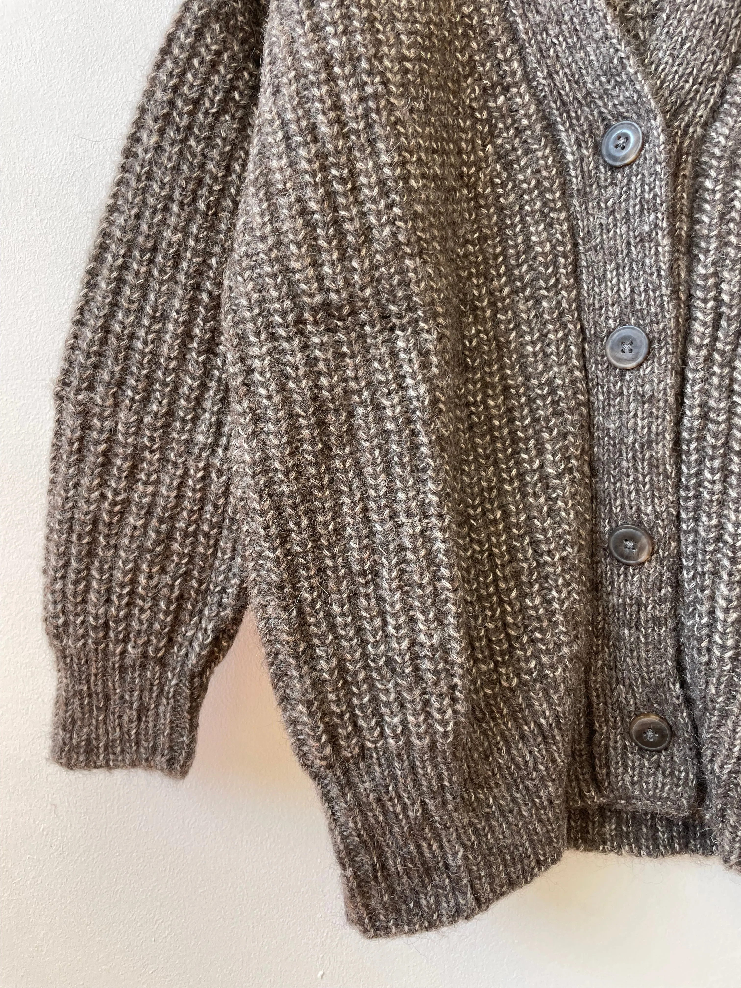 Graphite Gaston Cardigan, Undyed Alpaca