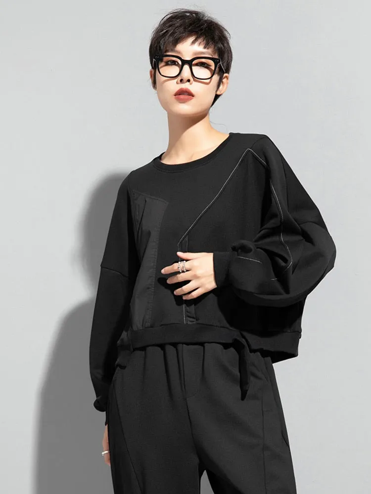 Hatsu Irregular Sweatshirt - Black