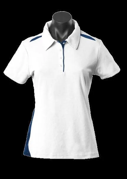 Ladies Paterson Polo White/Navy