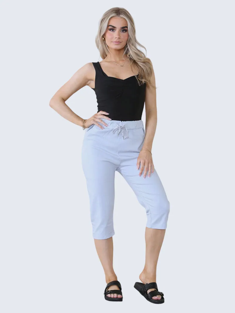 Ladies Plain Magic Italian Shorts