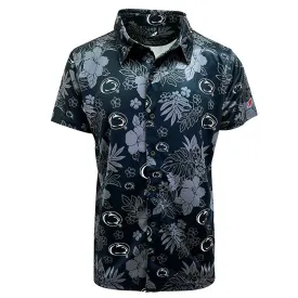 League Custom PSU Hawaiian Floral Camp Shirt