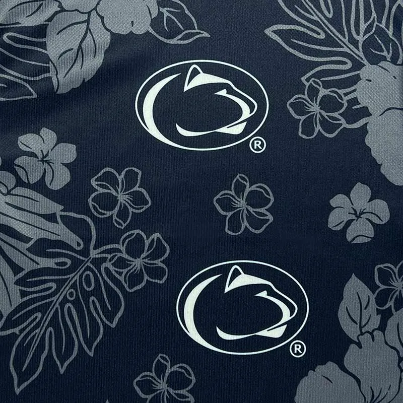 League Custom PSU Hawaiian Floral Camp Shirt