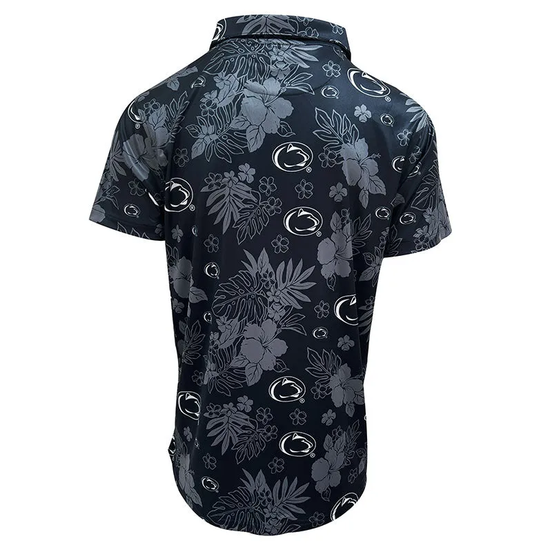 League Custom PSU Hawaiian Floral Camp Shirt