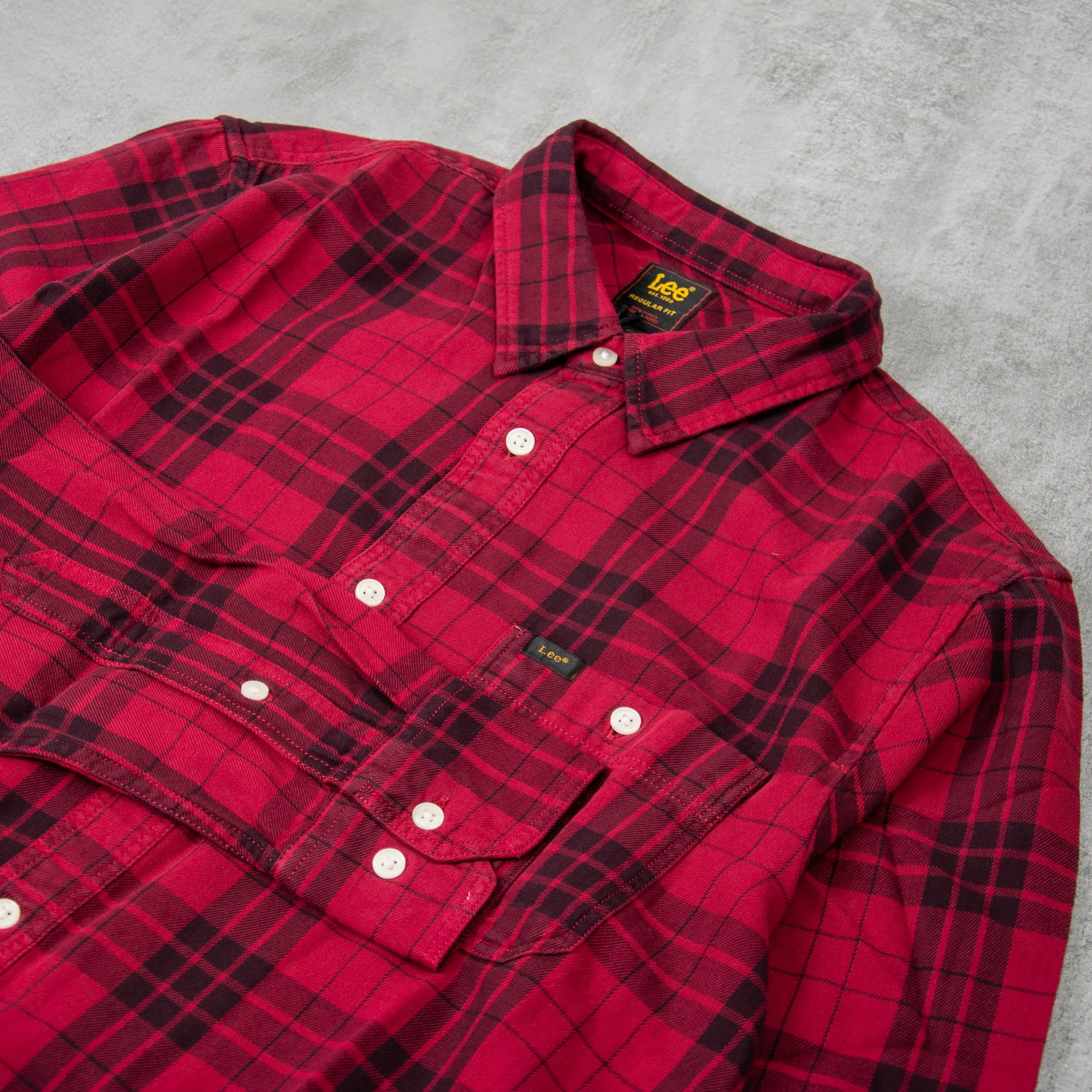 Lee Leesure Check Shirt - Port