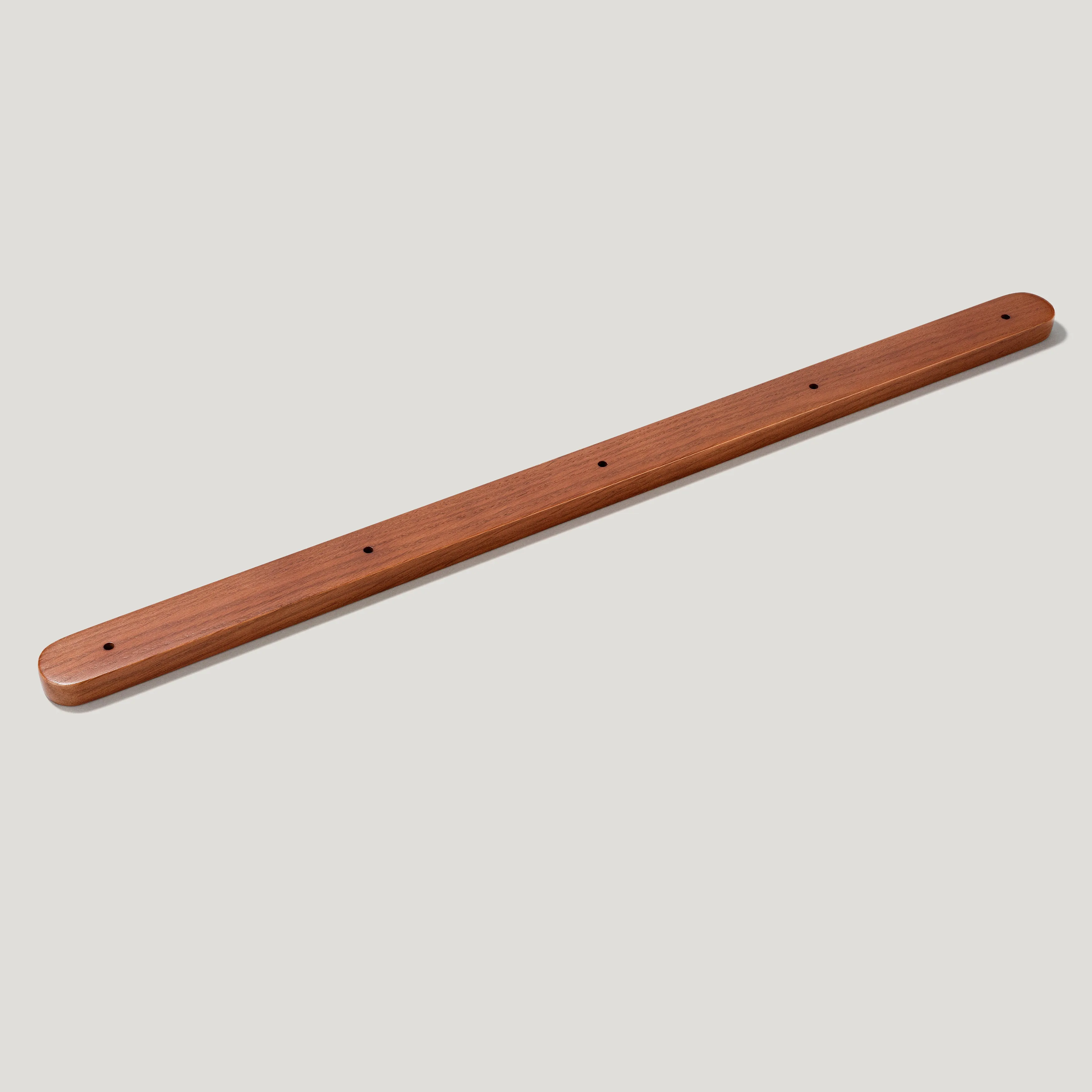 LENNON Wooden Wall Mounted Coat Rack - Dark Oak / Brass