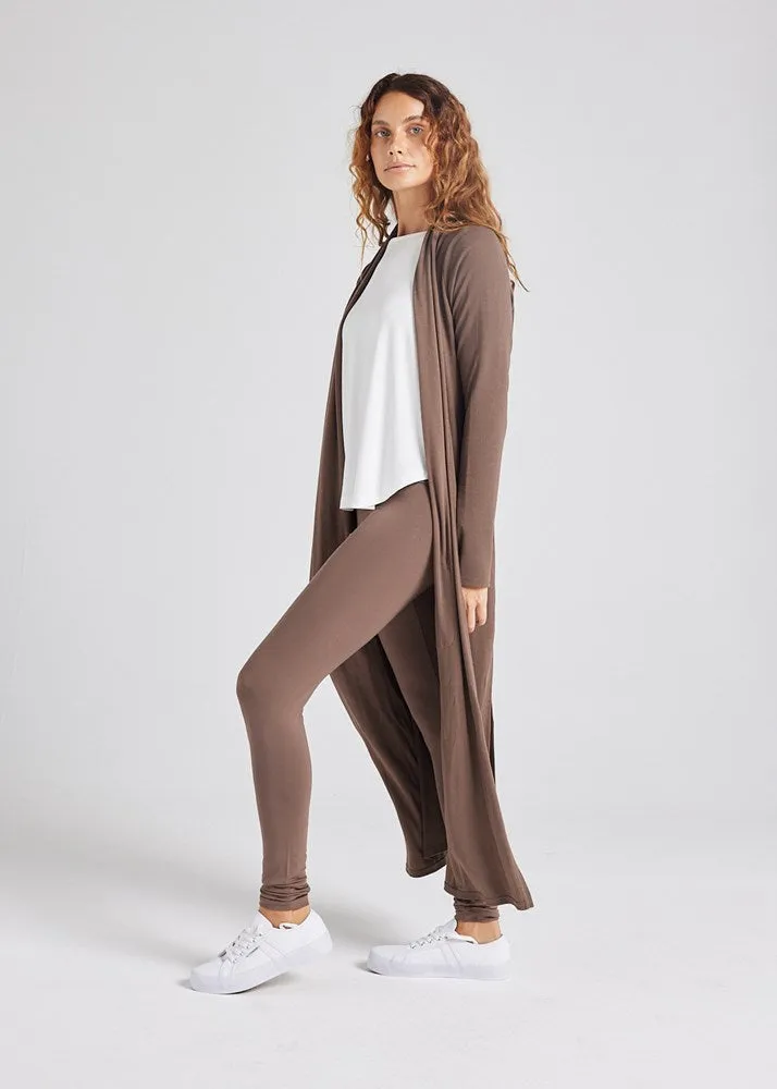 Luxe Bamboo Full-Length Legging - Chocolate