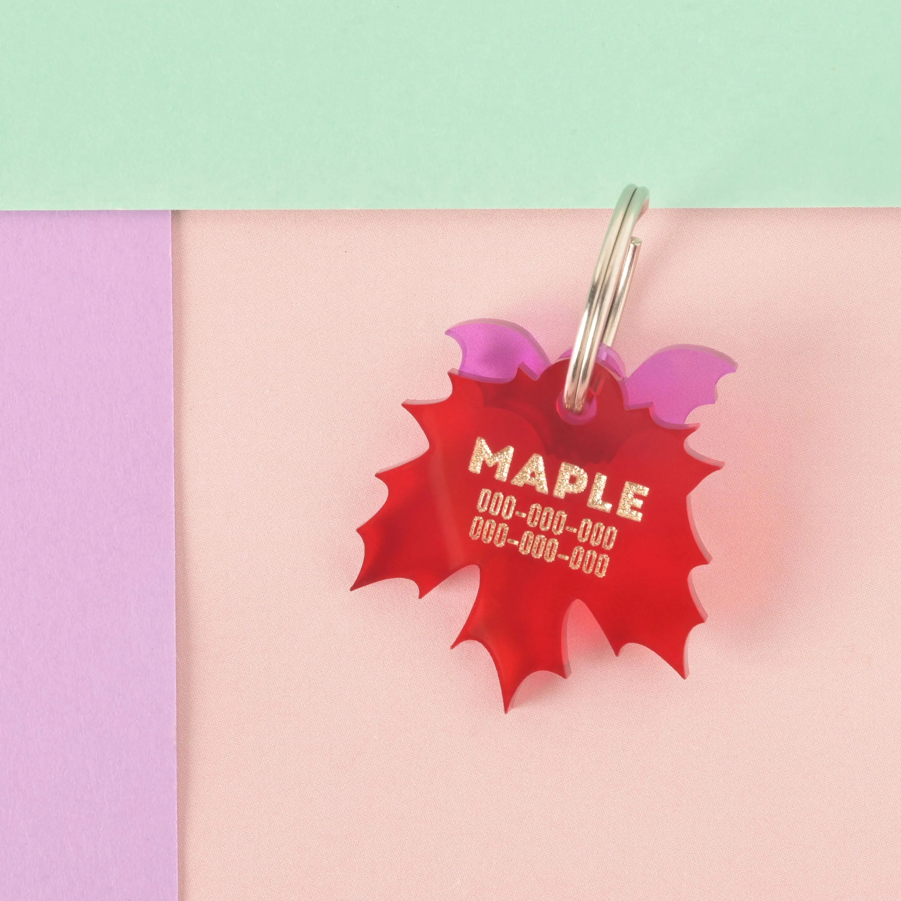 Maple Leaf Personalized Pet Tag