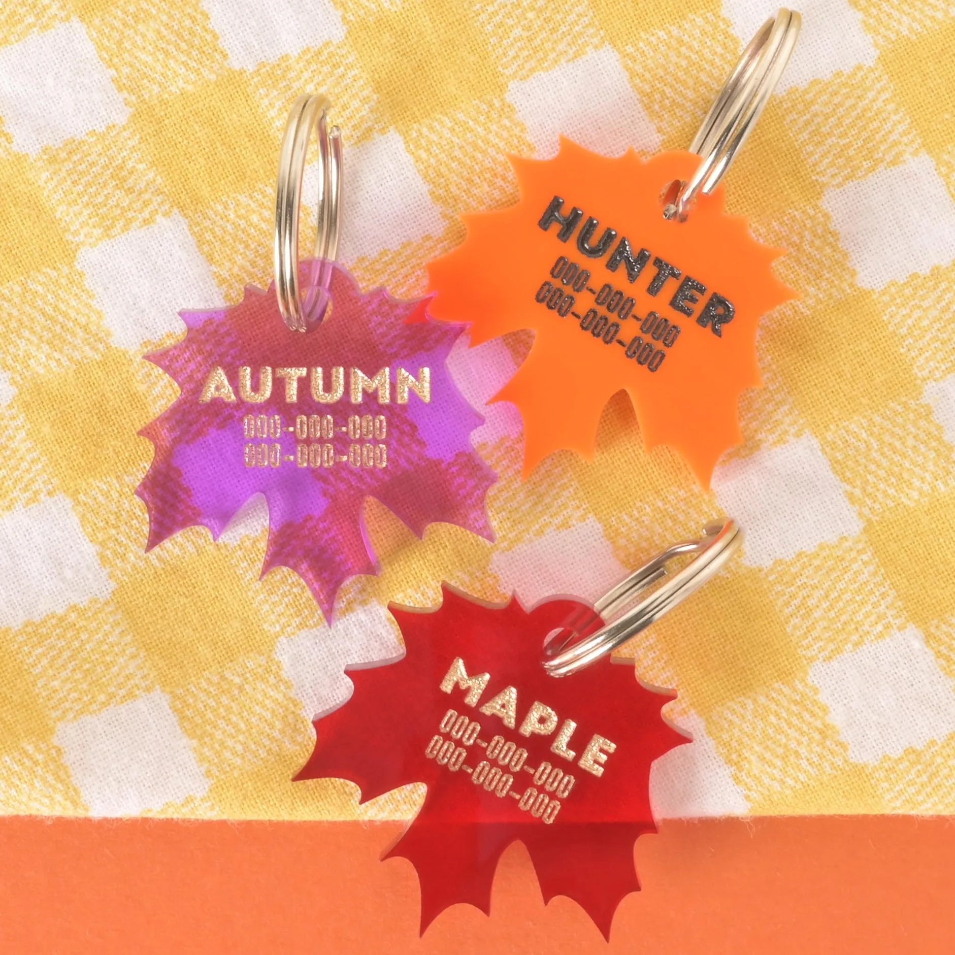 Maple Leaf Personalized Pet Tag