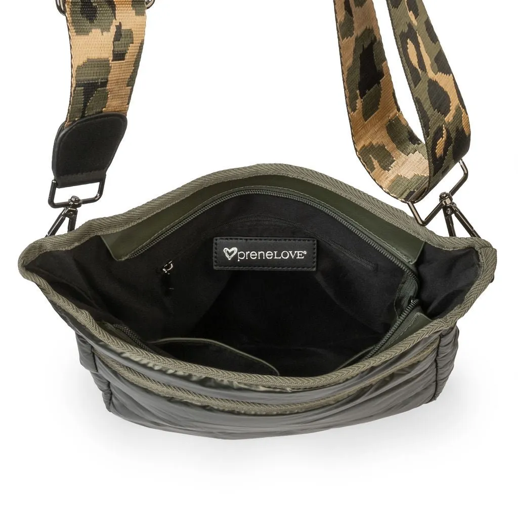 Markham Puffer Messenger Bag - Olive