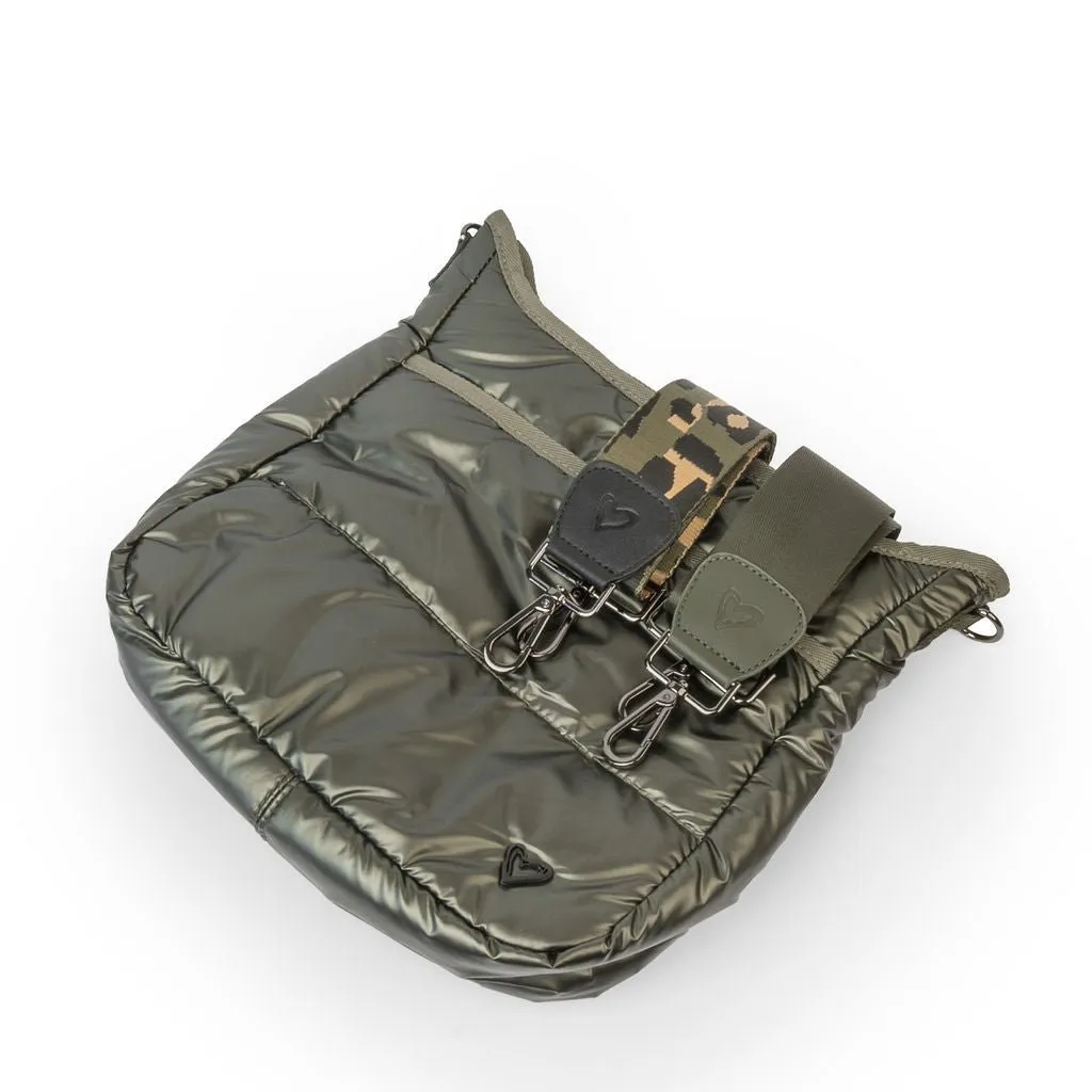 Markham Puffer Messenger Bag - Olive