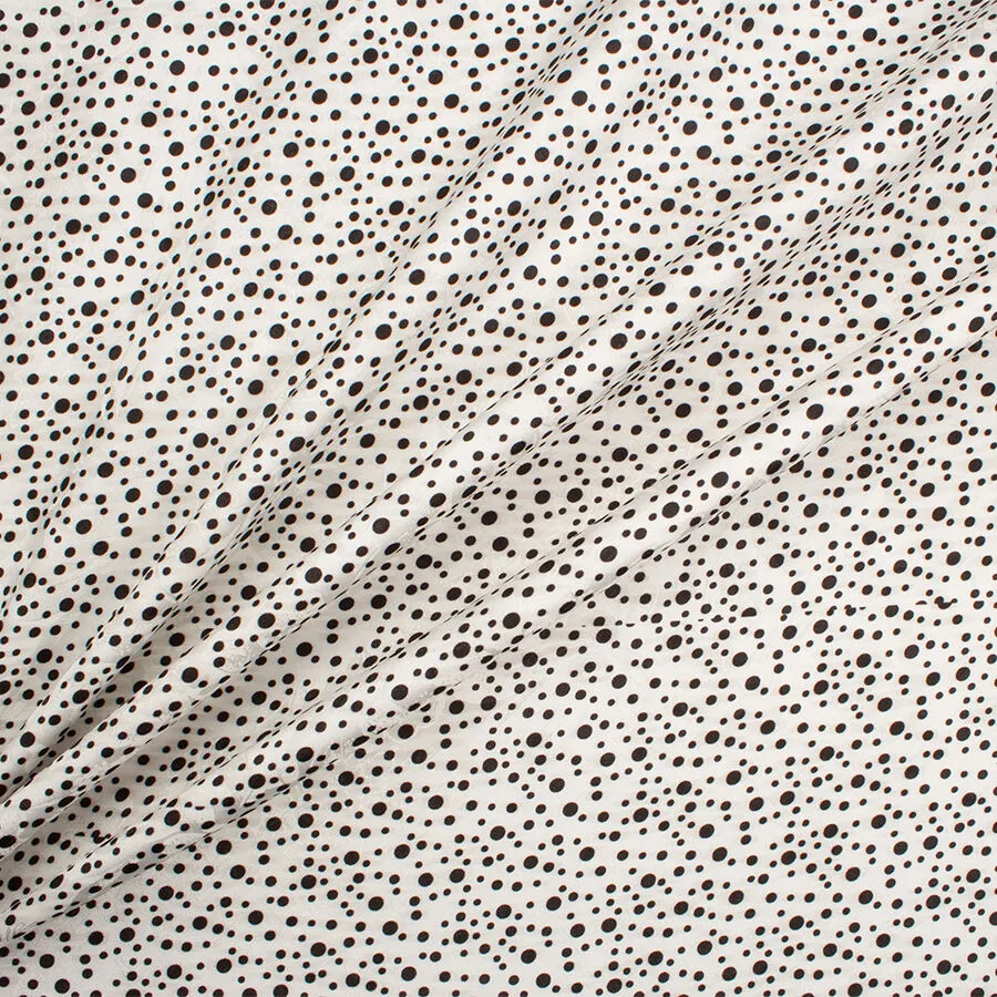 Monochrome Spot Printed Jacquard