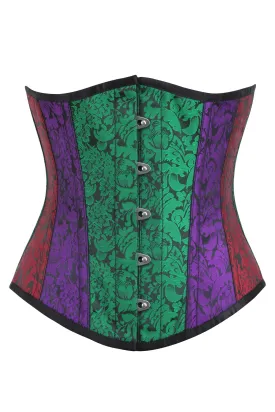 Multicoloured Brocade Underbust Corset