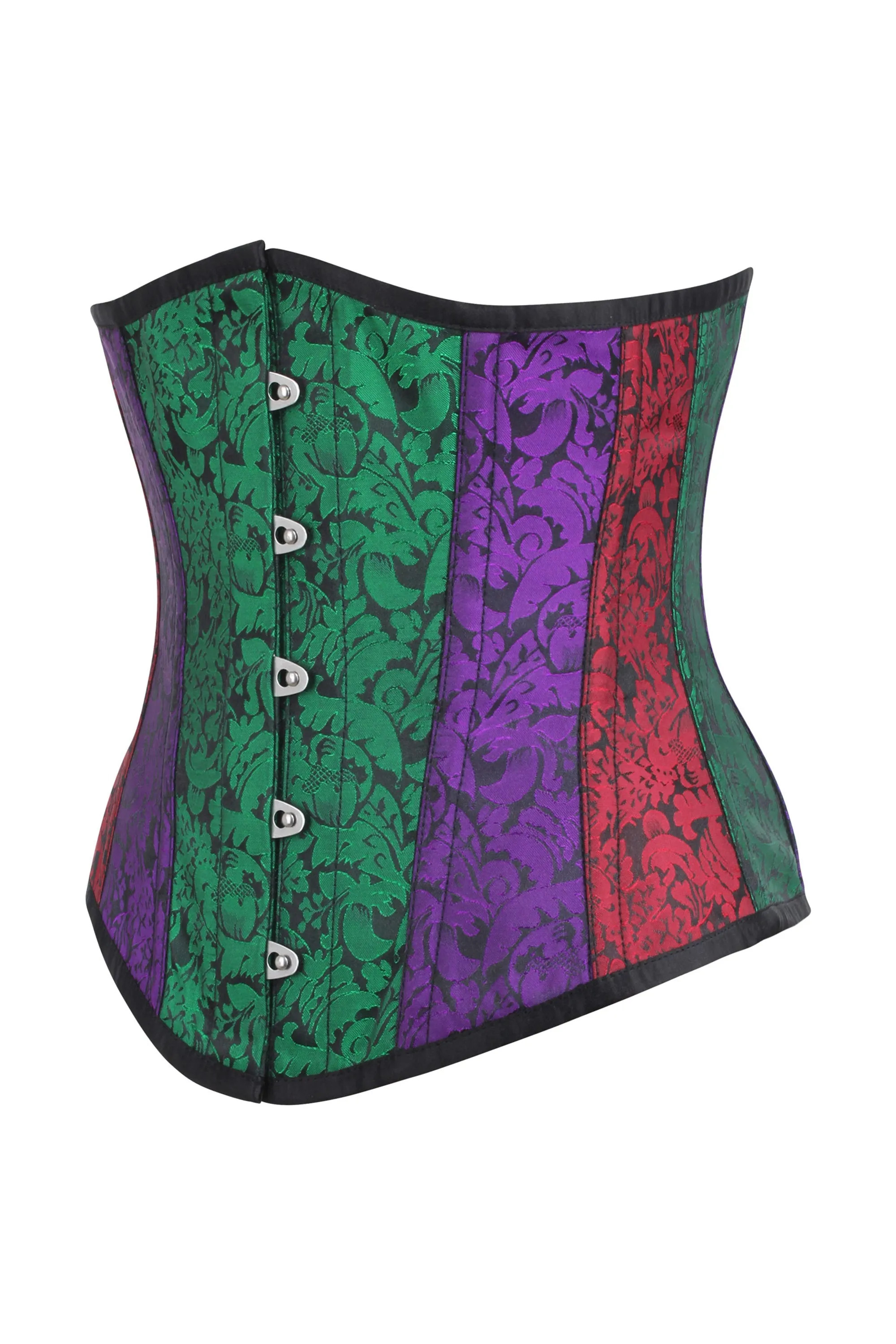 Multicoloured Brocade Underbust Corset